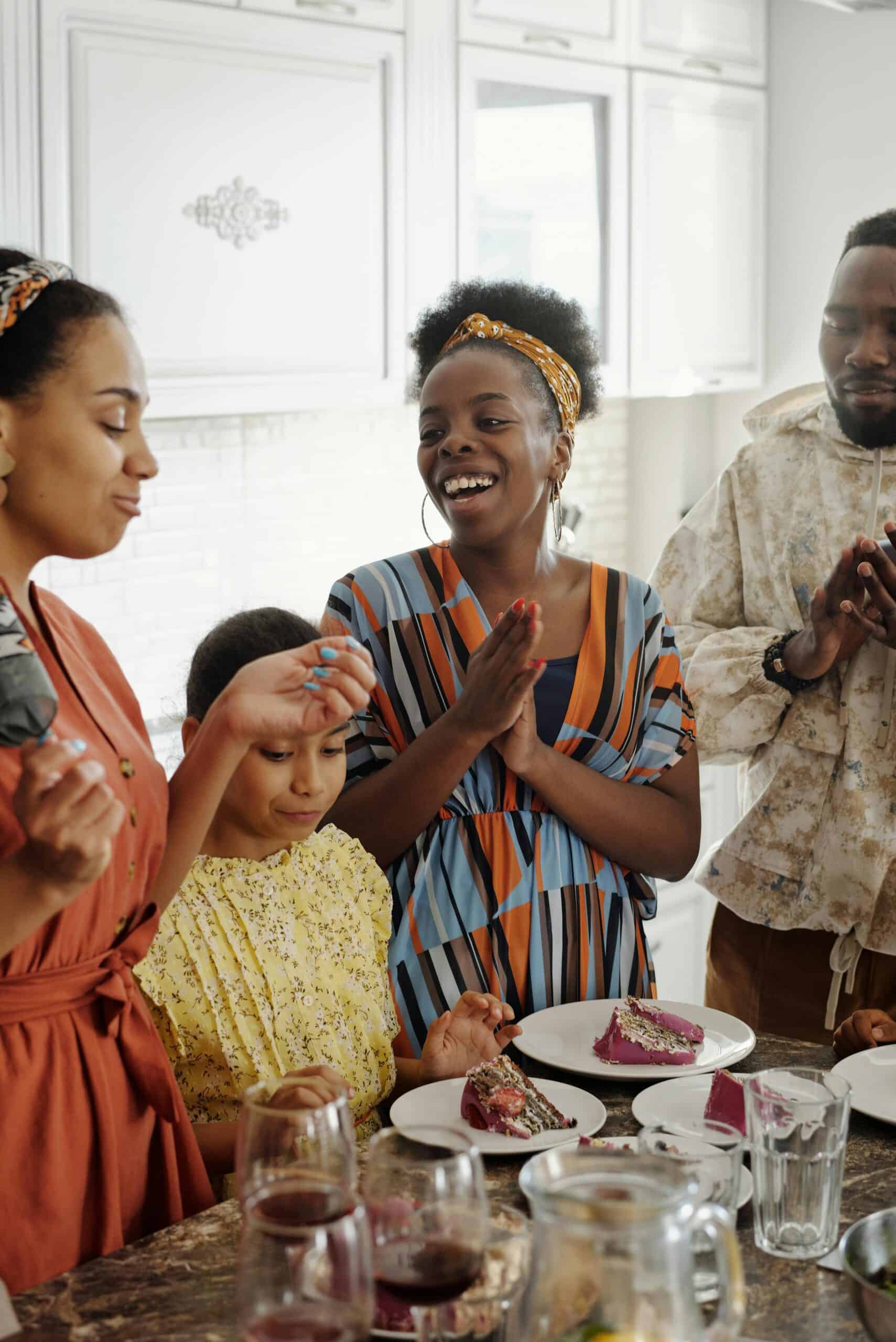 A calm, connected family spending quality time together