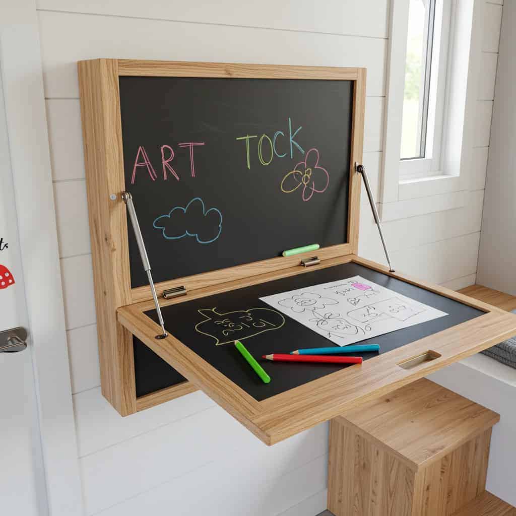2. Fold-Down Art Desks