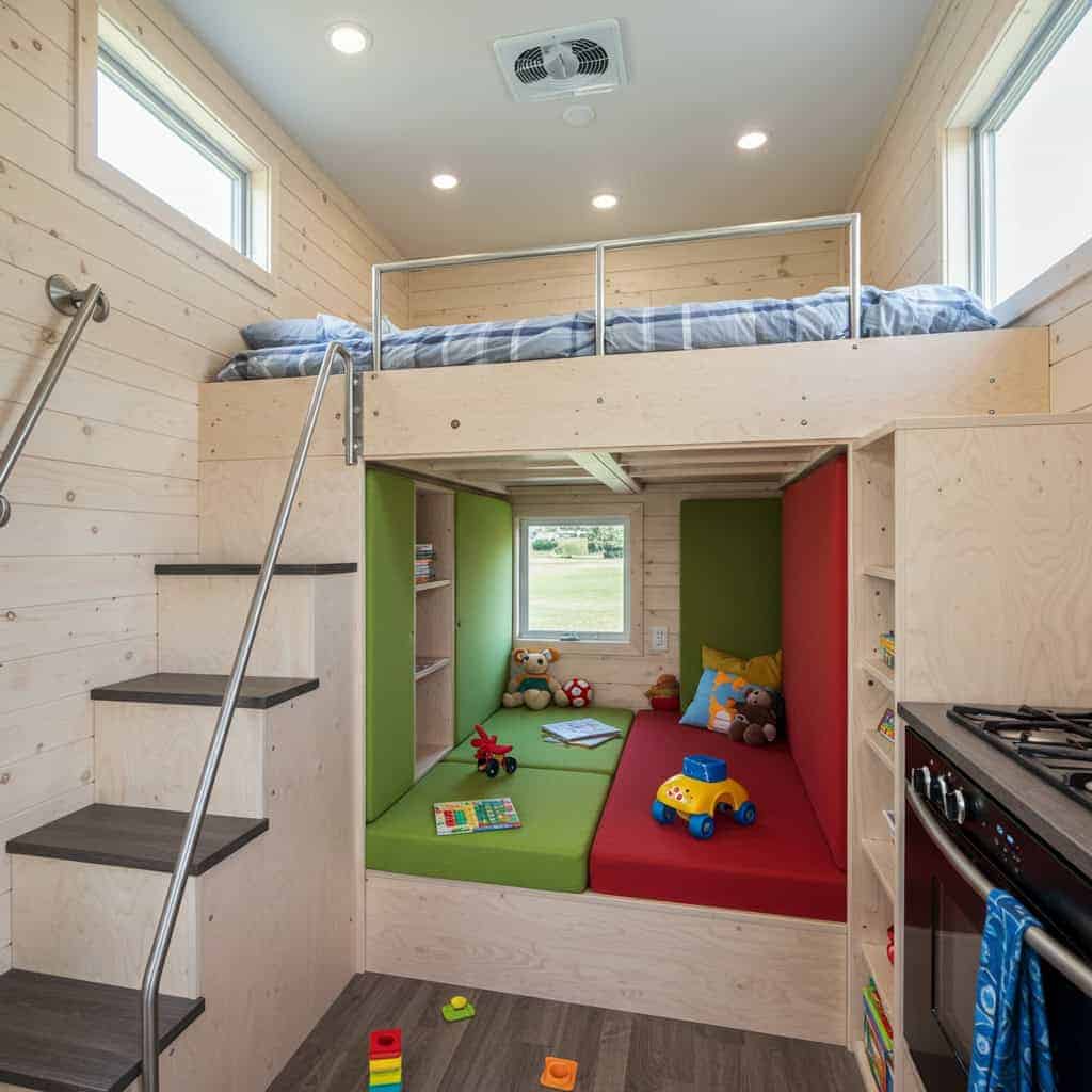 3. Lofted Sleeping Nooks