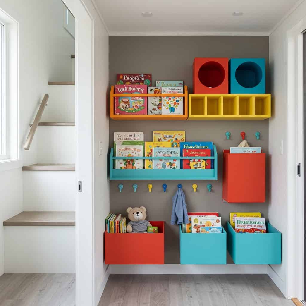 5. Wall-Mounted Bookshelves