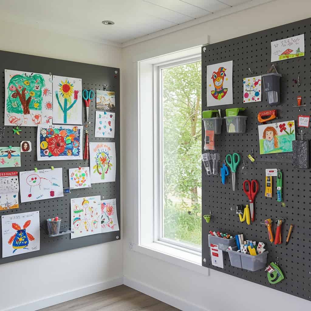 14. Magnetic or Peg Board Walls