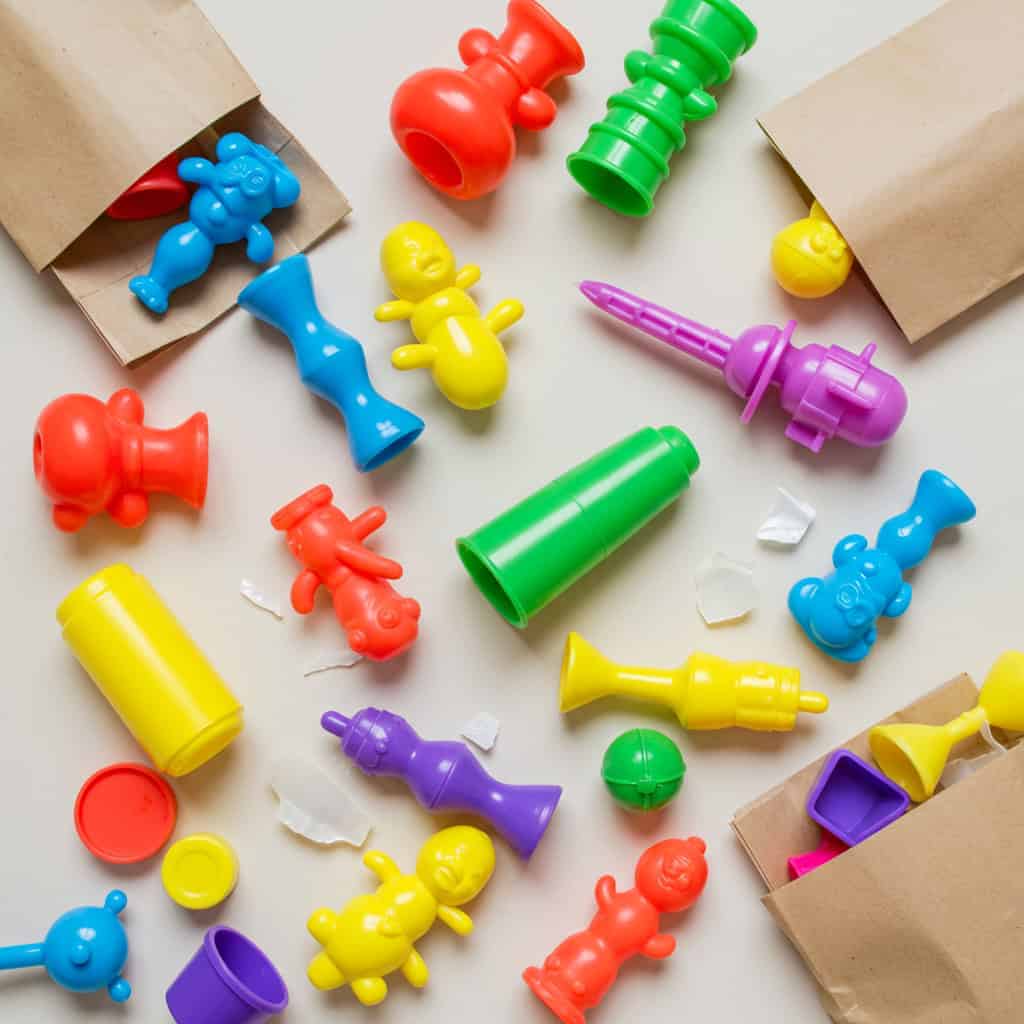 14. Cheap Plastic Toys from Party Bags
