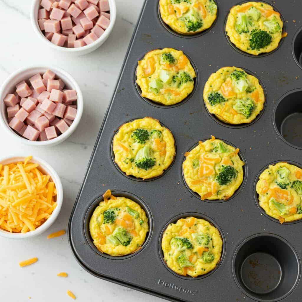 11. Broccoli and Cheese Egg Muffins