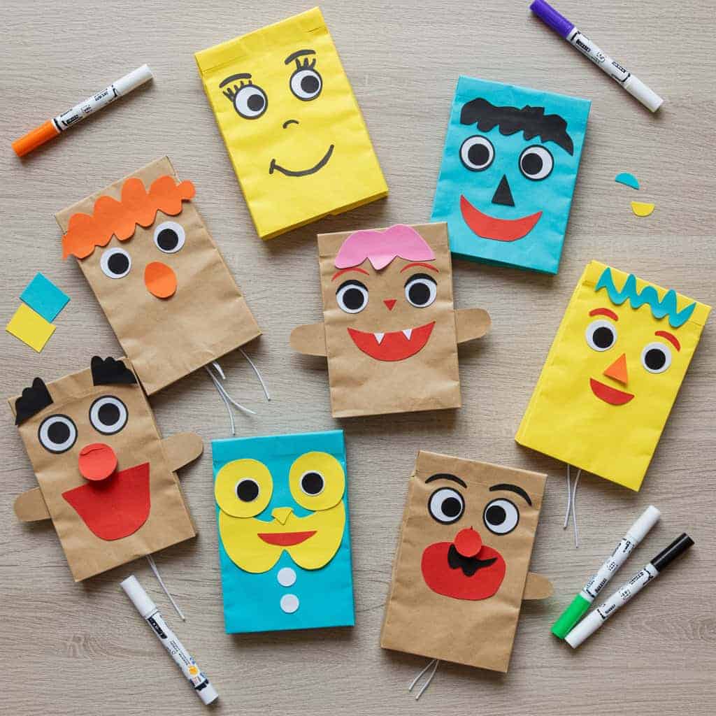 14. Paper Bag Puppets