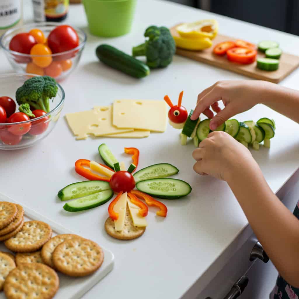 6. Veggie Critter Snack Plates