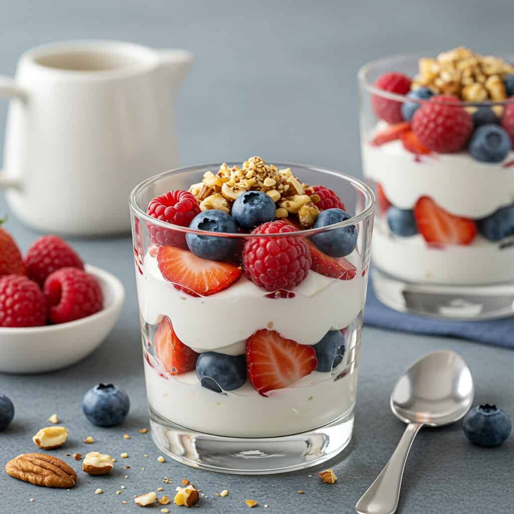 1. Greek Yogurt Parfaits with Berries and Nuts