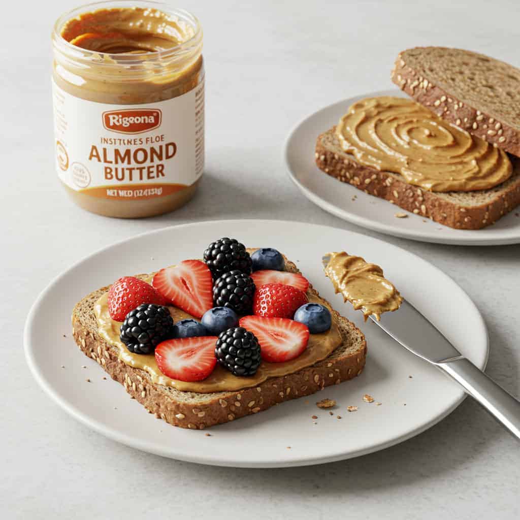 8. Almond Butter and Berry Sandwiches