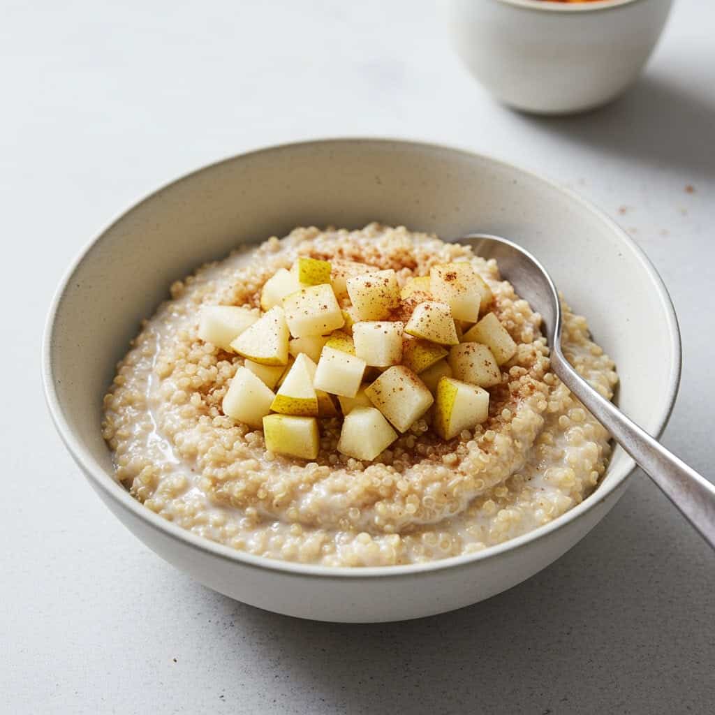 10. Quinoa Porridge with Cinnamon and Pear