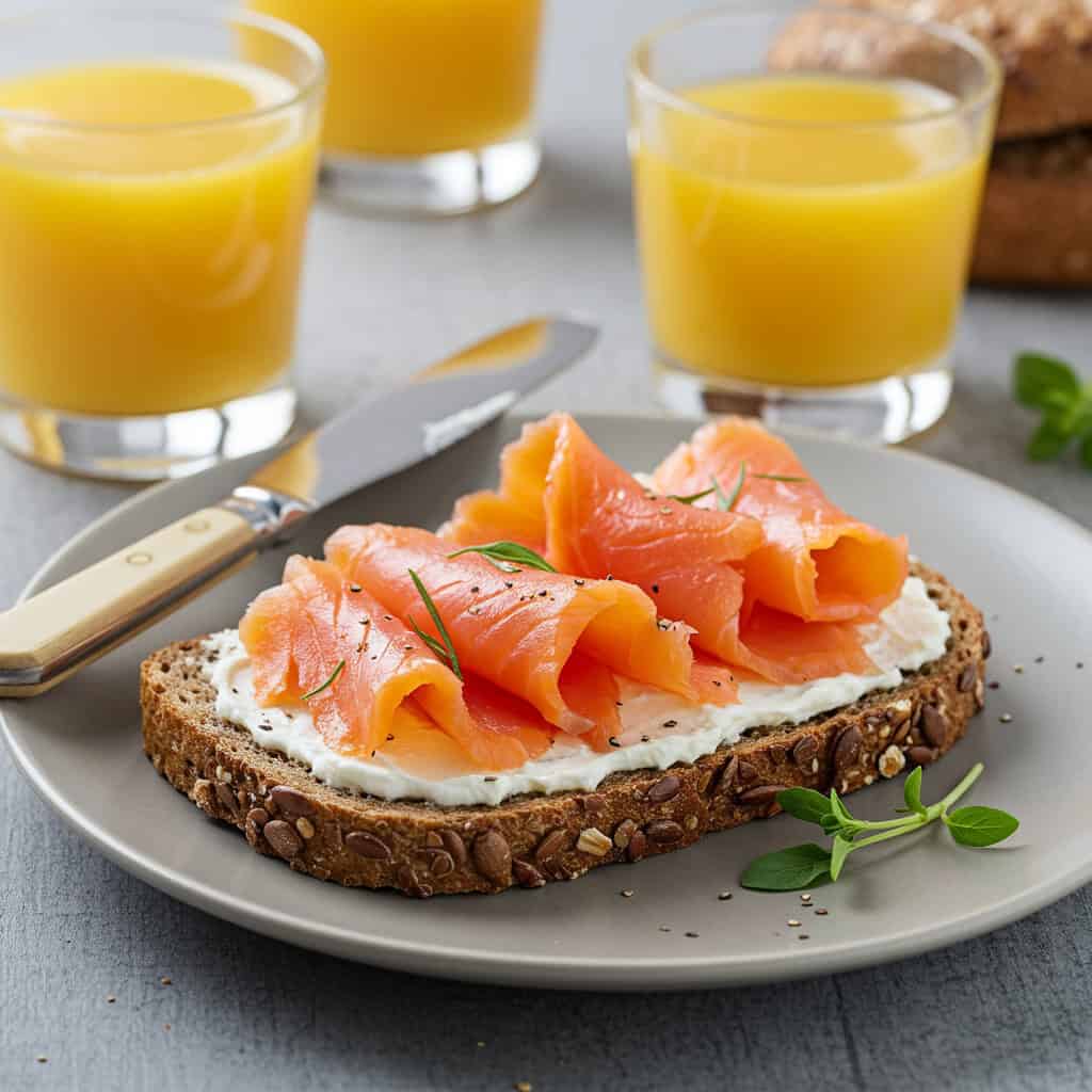 11. Smoked Salmon and Cream Cheese on Rye