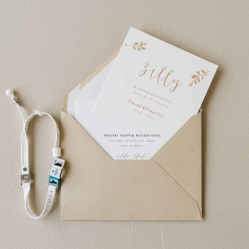 1. Hospital Bracelet and Birth Announcement